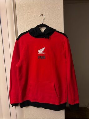 Fox Honda Pullover Hoodie Red M